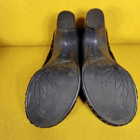 Dansko Nori Suede Studded Black Clog Block Heel Slip On Women's Shoes Size 7.5-8 - Picture 9 of 10